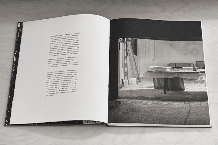 the chems book by hh, open on a photograph of the studio
